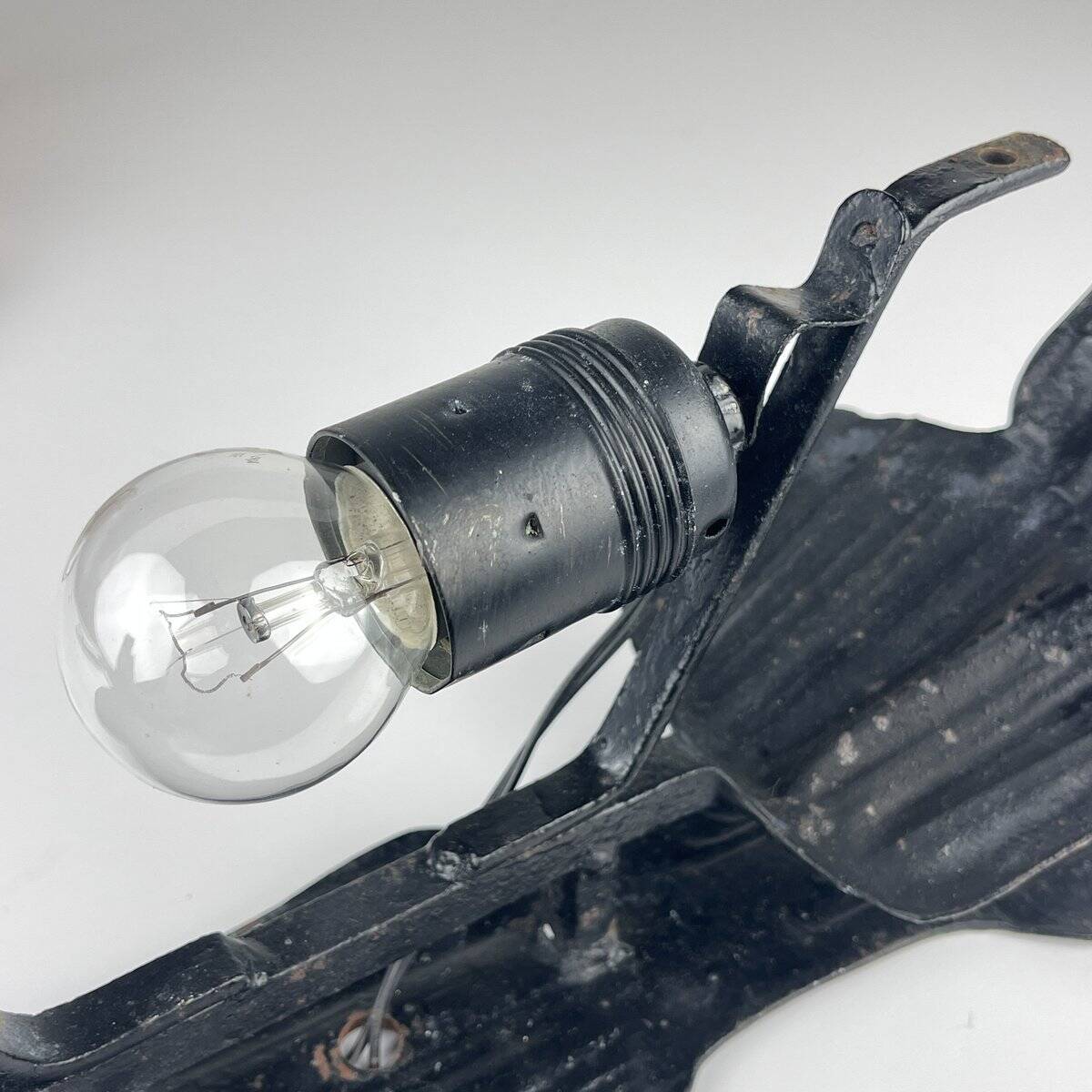 Vintage brutalist wall lamp, Italy, 1970s