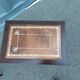 Pair of bedside tables side tables old leather top style louis xvi