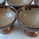 Set of 5 fruit cups / ice in stoneware artisanal pottery 70s