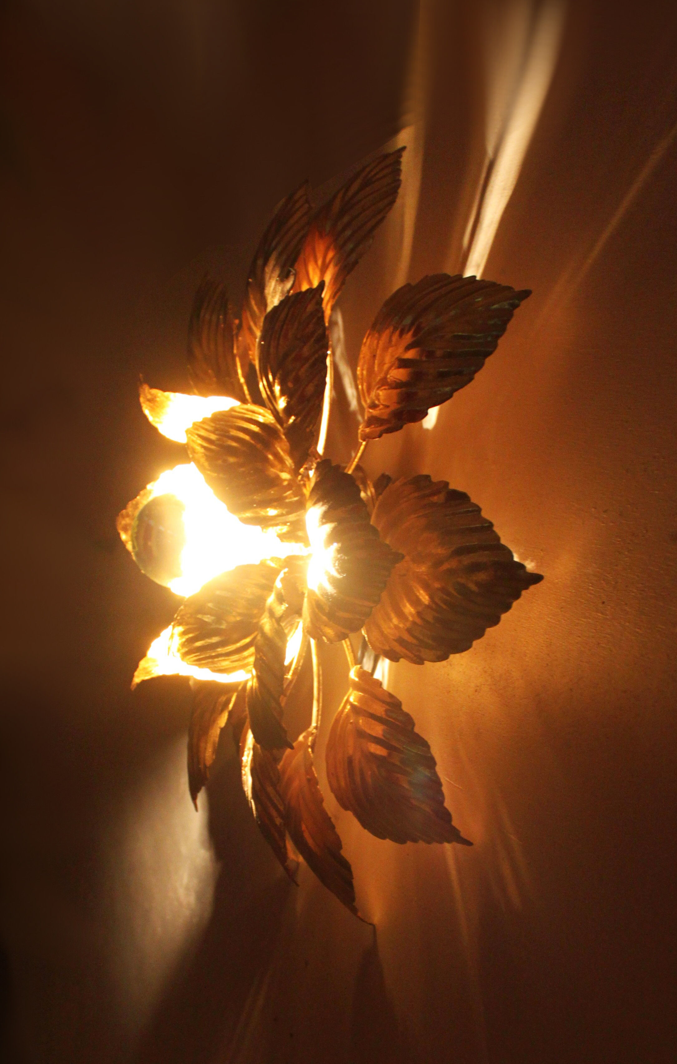 Masca floral wall lamp, Italy, 70's