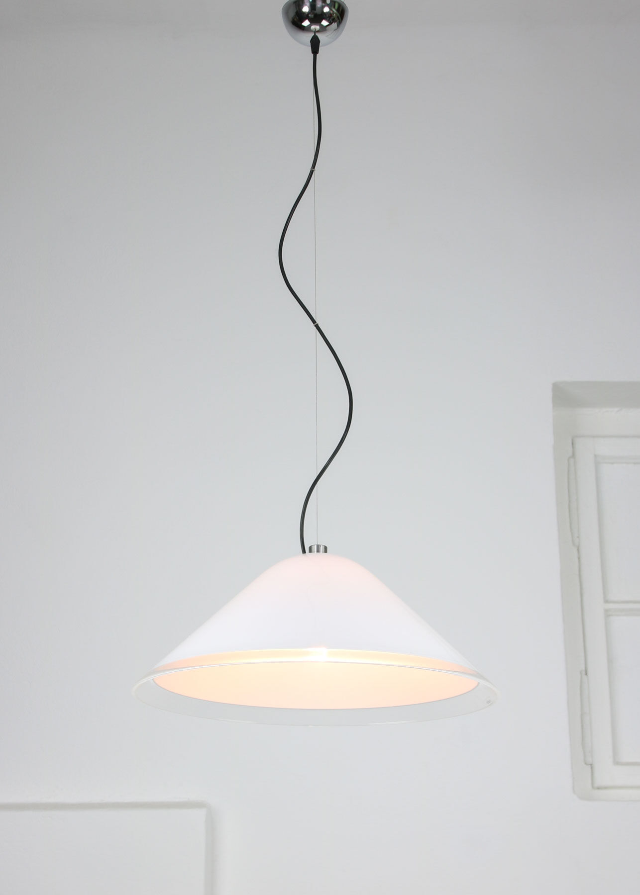 Space Age pendant lamp from Guzzini & Meblo, 1970s