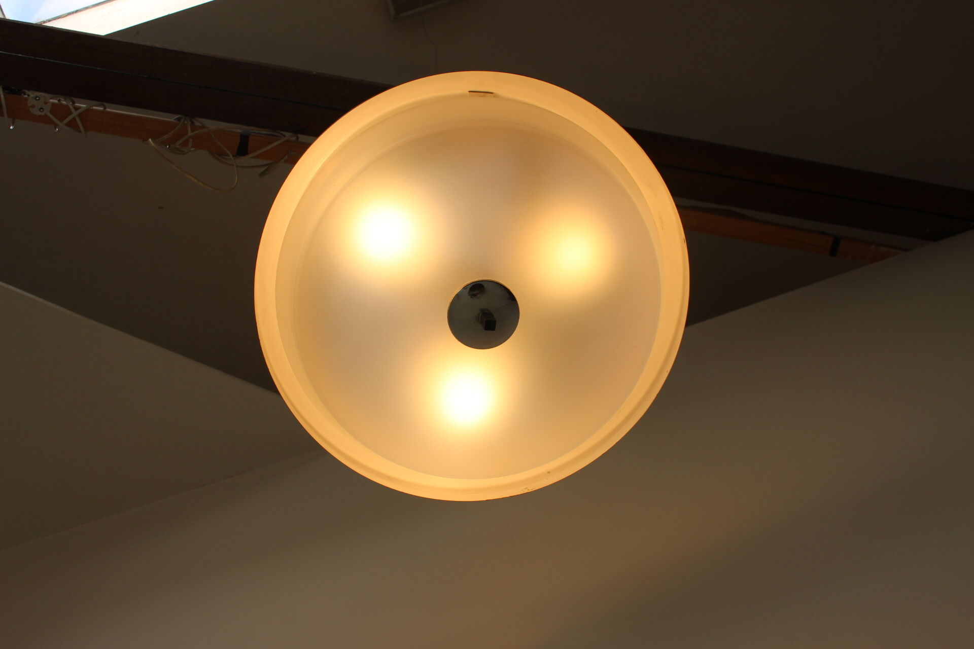 Midcentury space age ufo pendant by drupol, 1970s