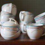 Set 8 cups and sugar bowl Bavaria