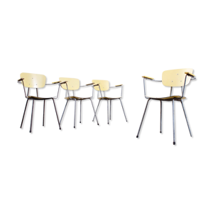 Lot de 4 chaises industrielles