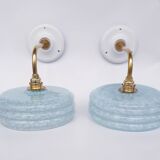 Clichy glass swan neck wall lights