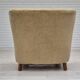 1960s, Danish vintage armchair, furniture velour, dark beech wood.