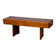 Console basse vintage en bois et opaline, 1960