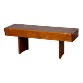 Vintage low console in wood and opaline, 1960