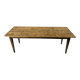 Old farmhouse table with tapered legs, late 19th to early 20th century.