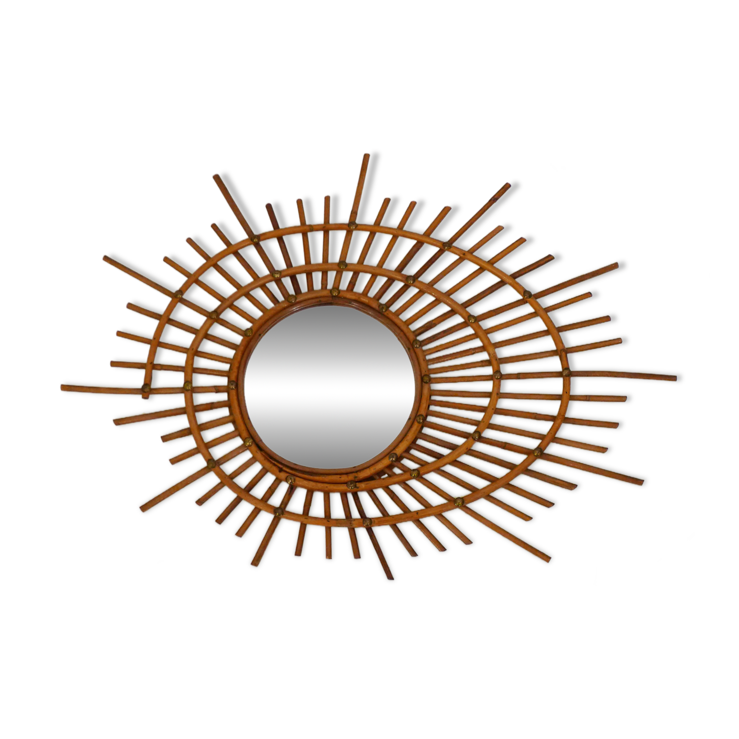 Miroir soleil ortf rotin