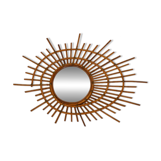 Miroir soleil ortf rotin