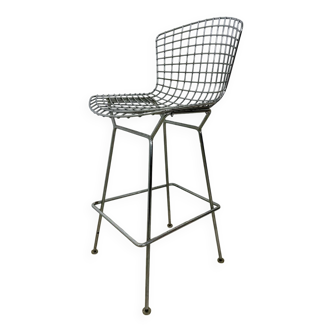 Old chair / Bar stool metal design Harry Bertoia for Knoll International vintage 1972