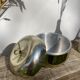 Golden apple ice bucket 1970 vintage fruit