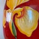 80s Drimmer lamp red ceramic and iris