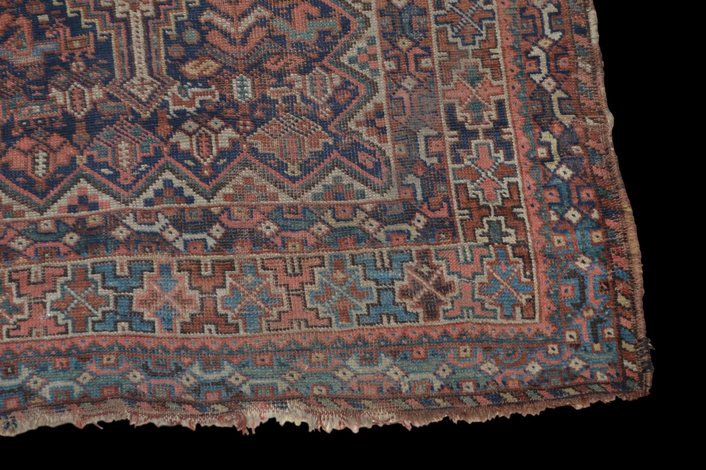 Persian Carpet Shiraz, Khamseh Nomad Tribes, 172x198cm - late 19th Century