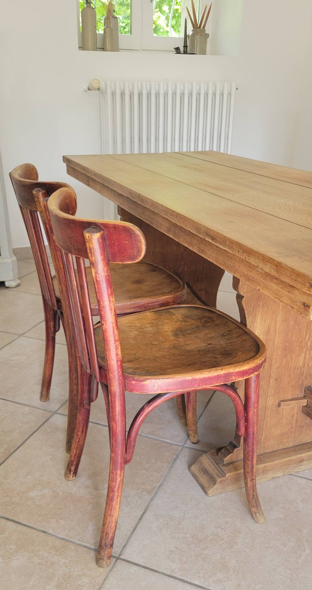Monastery dining table, farmhouse, solid oak, antique vintage.