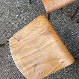 4 chaises d'école Vintage
