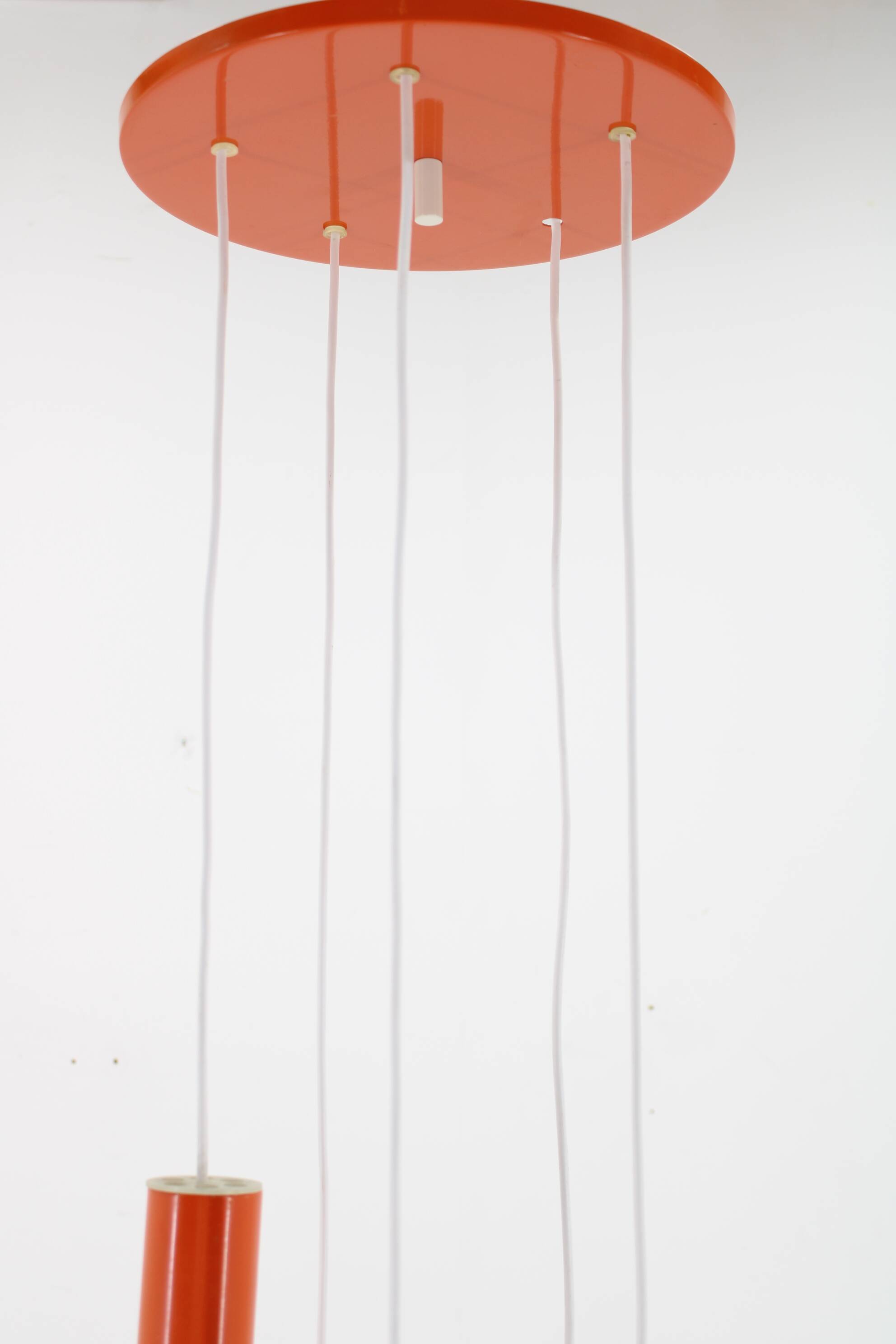 1970s Cascade Chandelier with Plastic Shades, Czechoslovakia