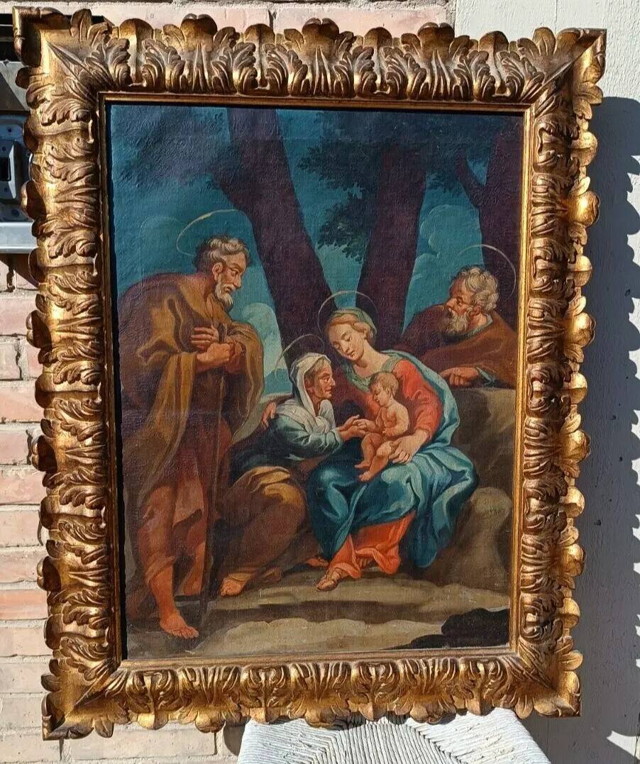 Antique Oil Painting on Canvas - Italian School 18