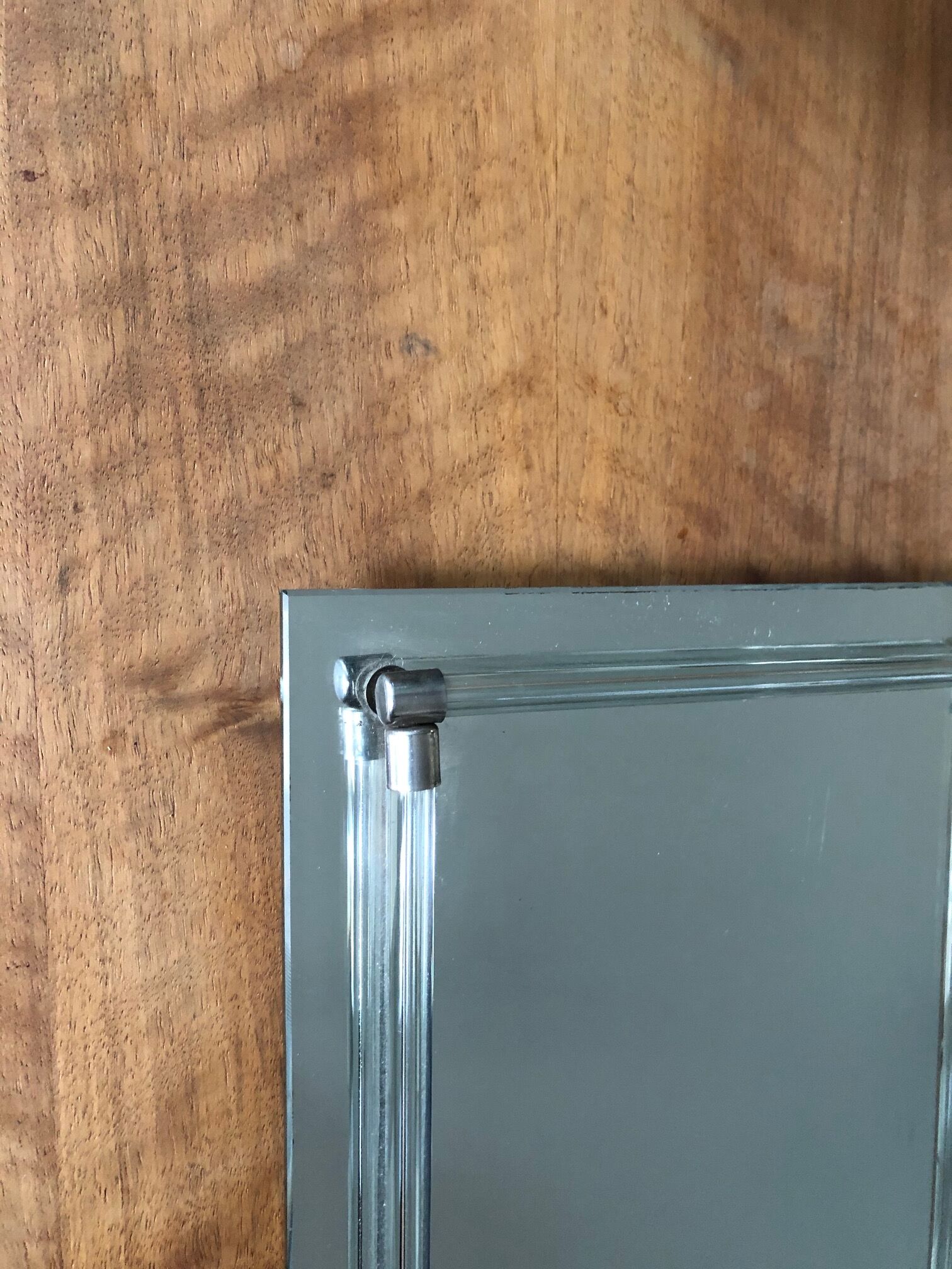 Plateau verre et chrome art déco