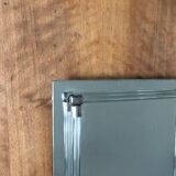 Art deco glass and chrome tray