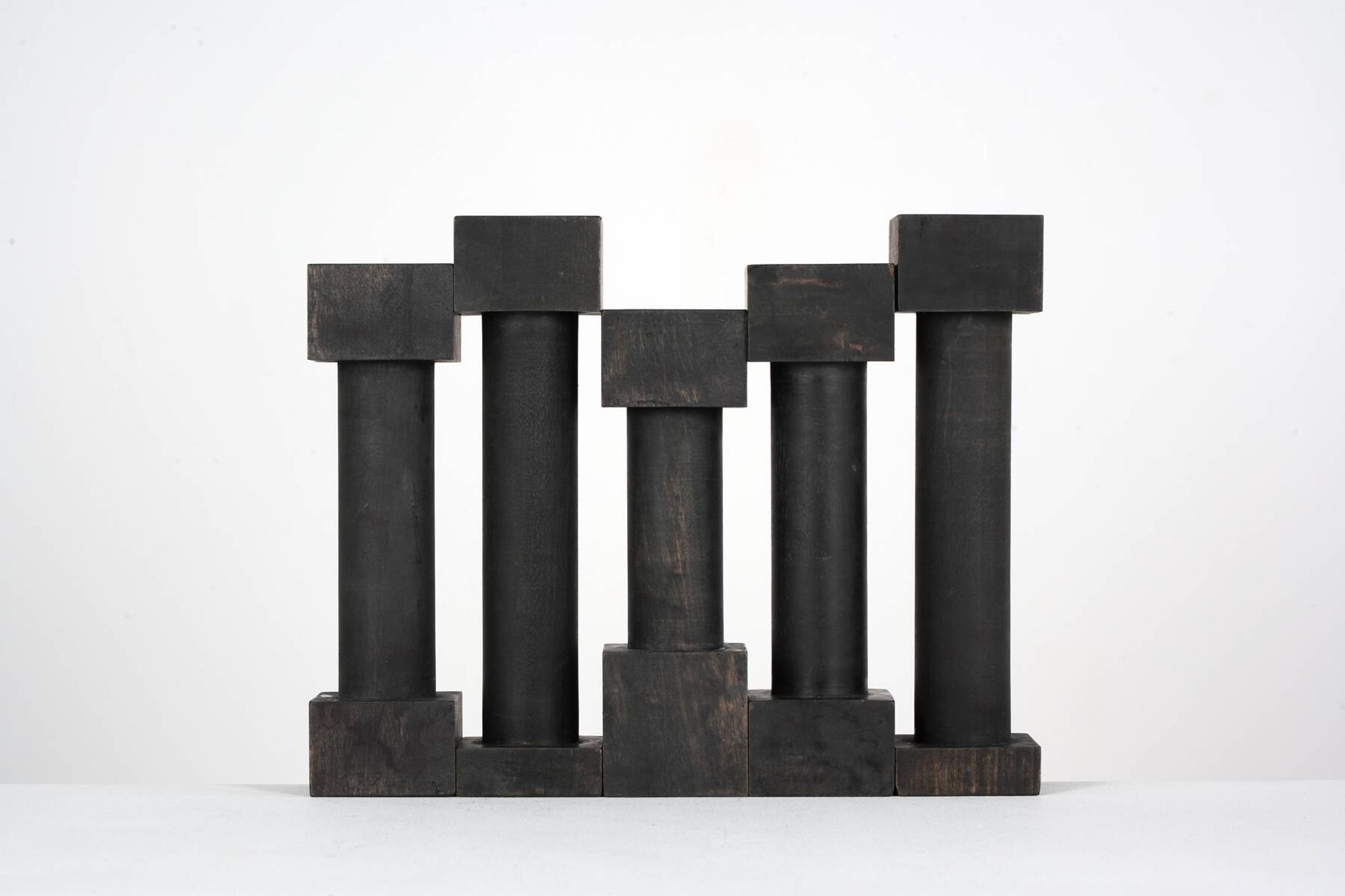 Rare set of postmodern candlesticks by Jérôme Thermopyles circa 1980.