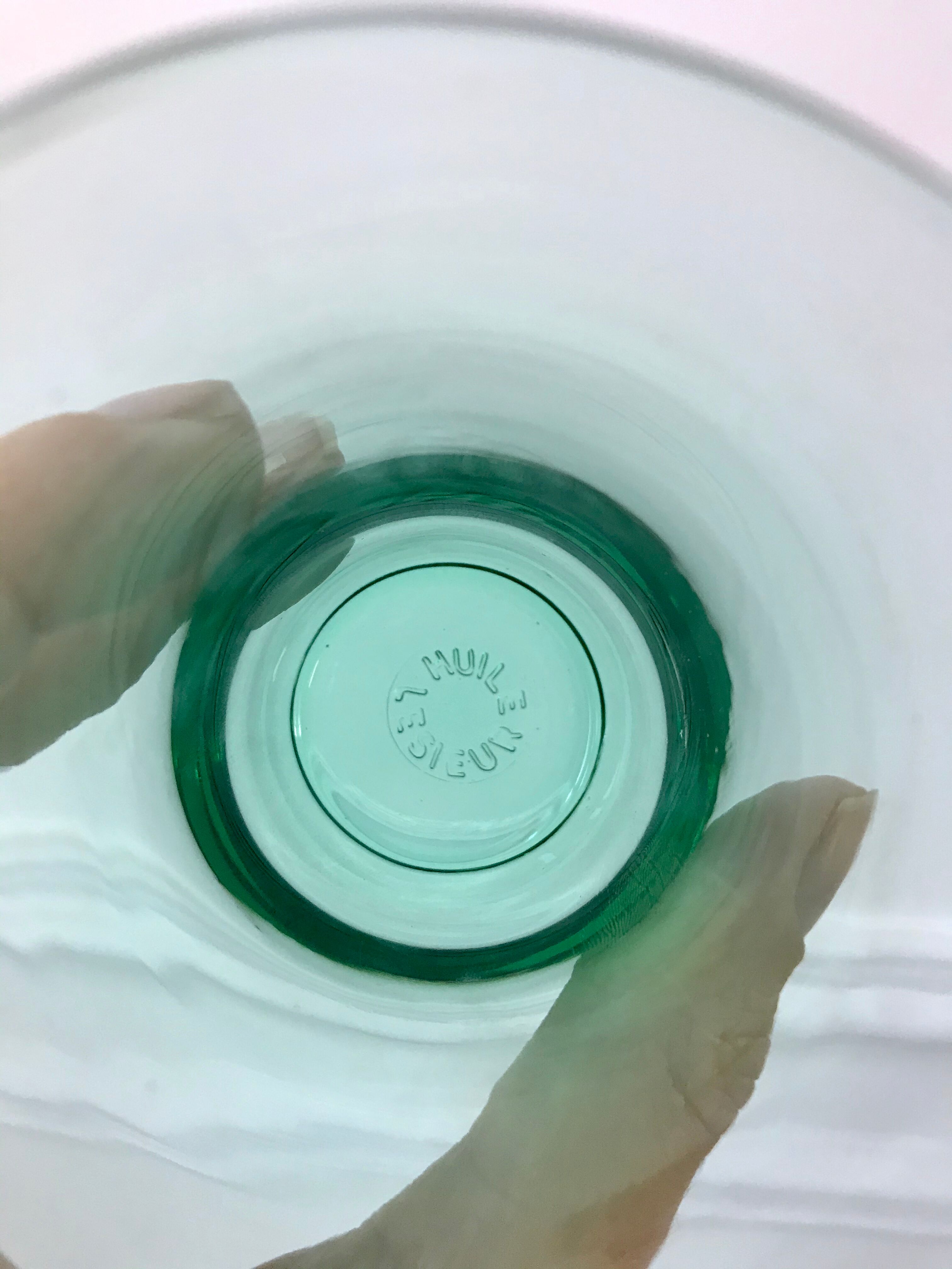 Lot de 6 verres à eau vert années 70