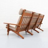 GE-375/3 Three-seater Sofa by Hans Wegner  for Getama