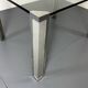 Mid Century Modern Regency Ghyczy Glass and Steel dining table or desk