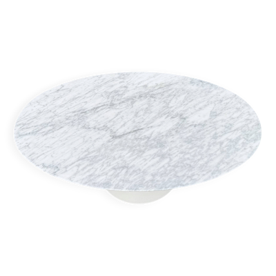 Table basse ovale originale Knoll Tulip Eero Saarinen Carrara