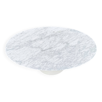 Original oval coffee table Knoll Tulip Eero Saarinen Carrara