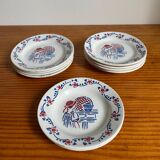Set of children's dinette plates