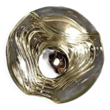 Sculptural modernist glass wall lamp from Peill & Putzler, Germany 1960s