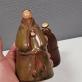 Two ceramic monks, from ENKÖPING ceramics Sweden 1970-80s