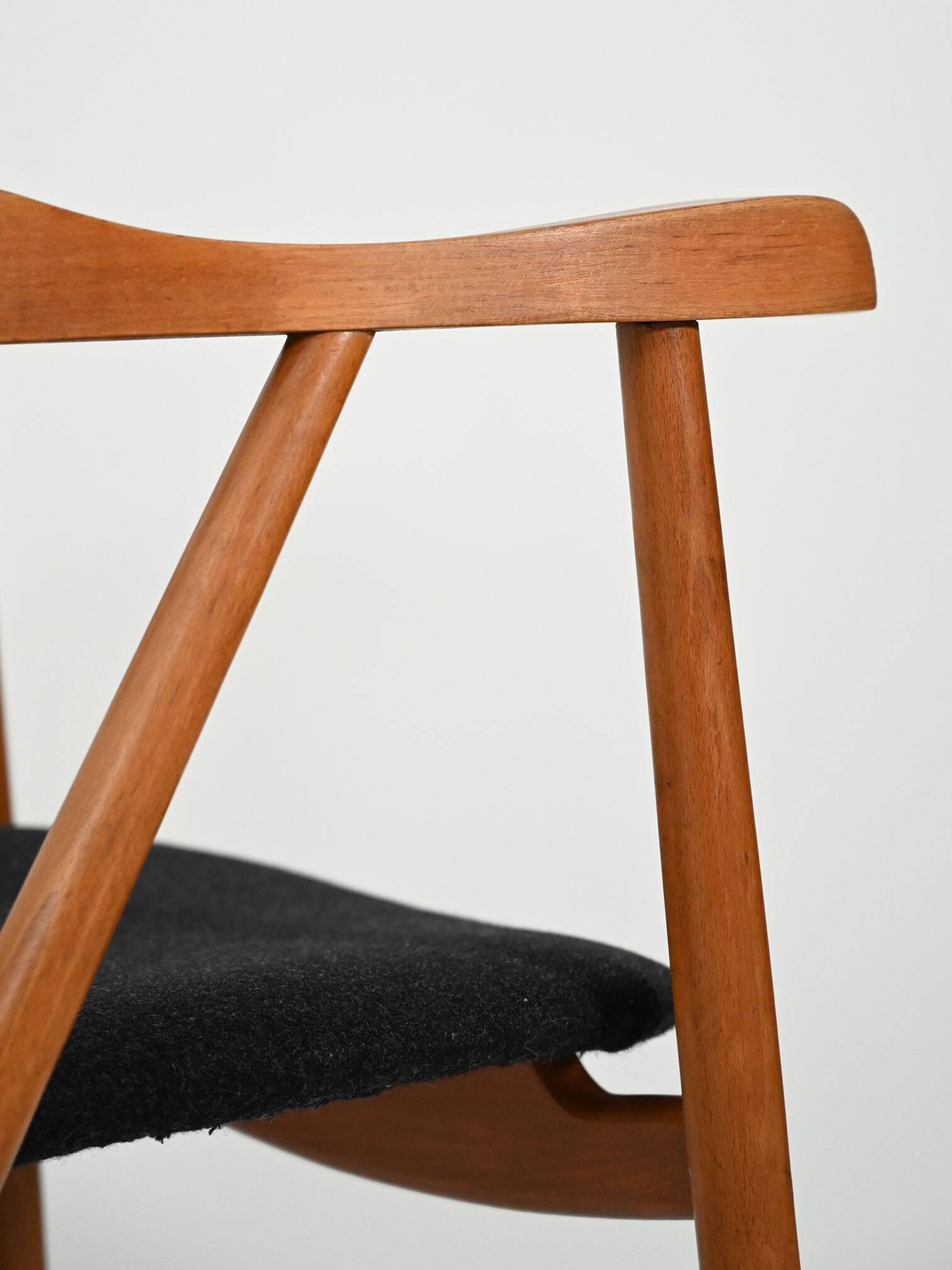 Pair of walnut dining chairs