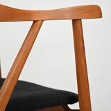 Pair of walnut dining chairs