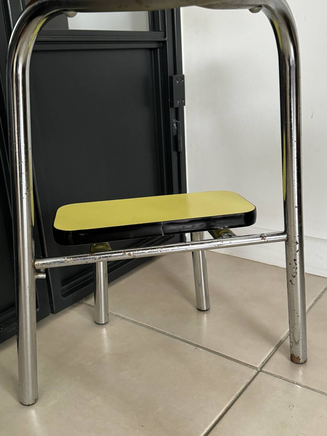 Yellow Formica step stool