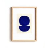 Painting duo on paper - zoé and neo - majorelle blue - signed Eawy