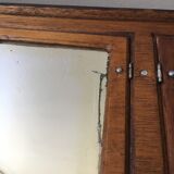 Doll cabinet 3 wooden doors with mirror