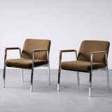 Vintage Mid-Century Modern German Brown Conference Chair from Drabert, 1970