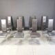 8 chaises de salle à manger de Giancarlo Vegni pour Fasem, années 1980