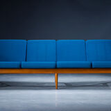 Model 121 Paper Knife Easy Chairs and Sofa by Kai Kristiansen for Magnus Olesen, 1960s, Set of 3