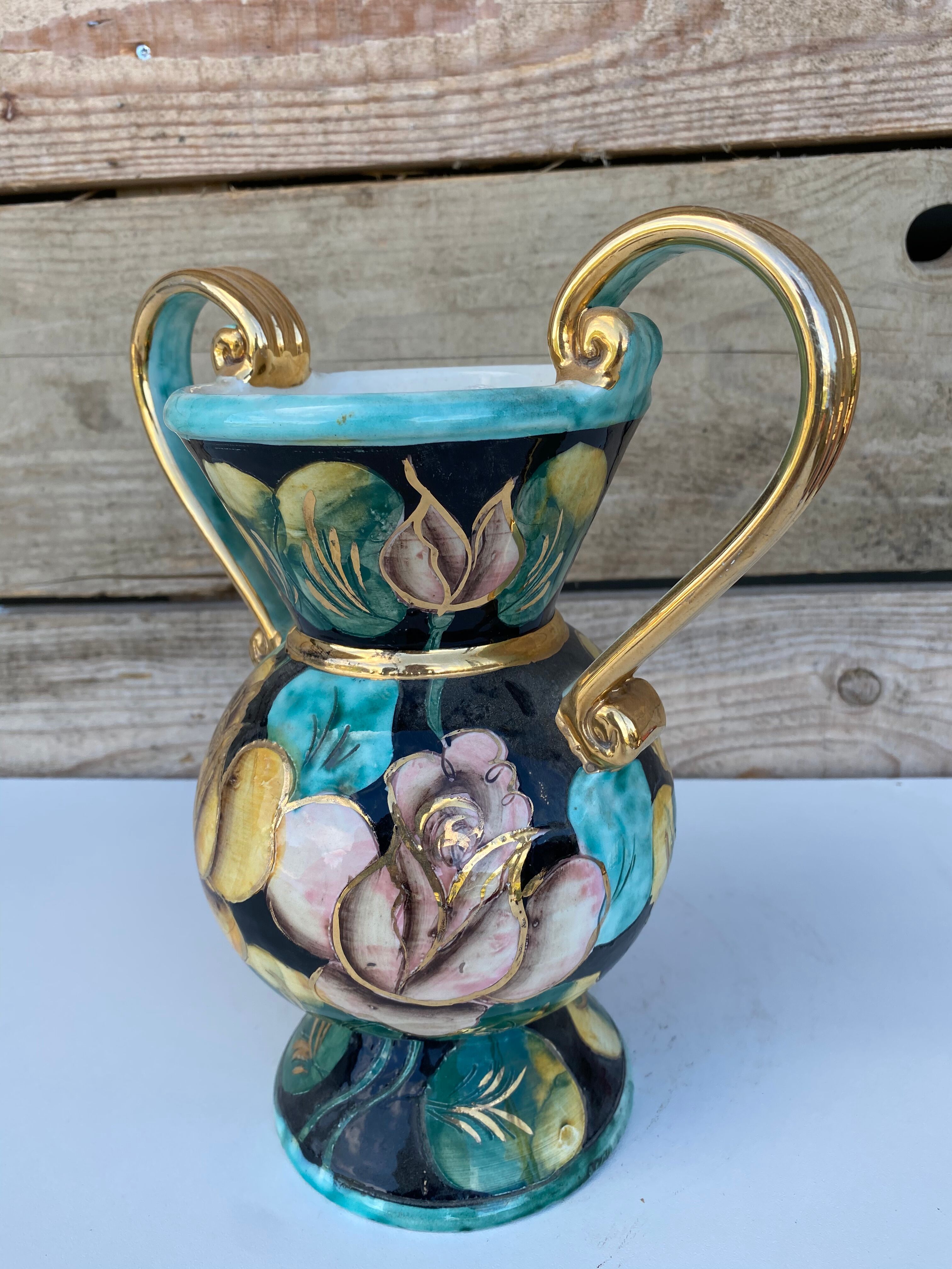 Vintage ceramic vase 1960 Vallauris