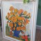 Oil on canvas flower