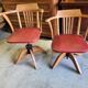 Pair of adjustable office chairs vintage 1960
