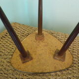 Side table, tripod, compass leg, pick shape, Japanese décor