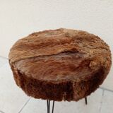 Vintage moumoute stool year 70