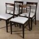 Set of 4 modernist chairs in oak and boucle fabric - 1940