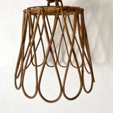 60s rattan pendant light