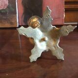 Brass flower candlestick